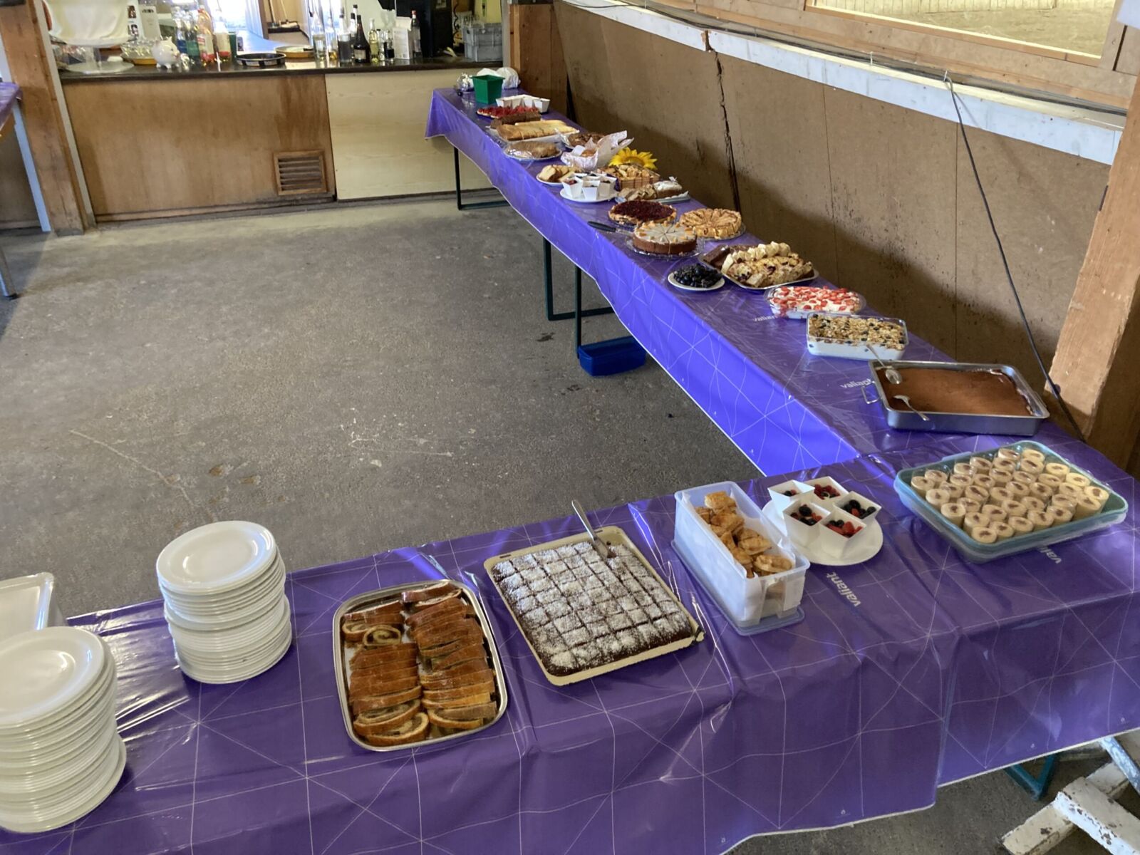 Sommerpicknick – Dessertbuffet Reichhaltiges Dessertbuffet beim Sommerpicknick des Seniorentreffs